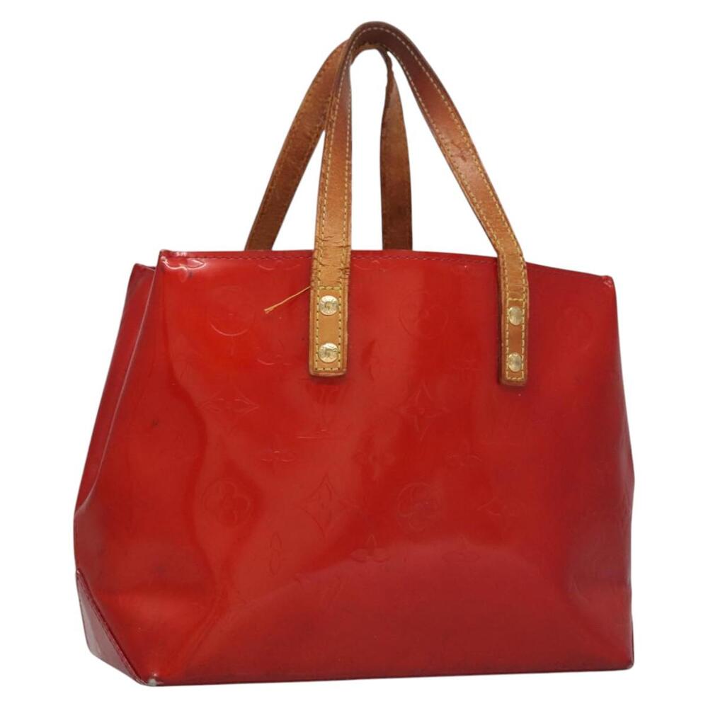 LOUIS VUITTON Monogram Vernis Reade PM Hand Bag Red Rouge M91088 - Picture 1 of 16